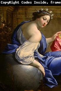 Simon Vouet Low resolution detail of the muse Urania from The Muses Urania and Calliope